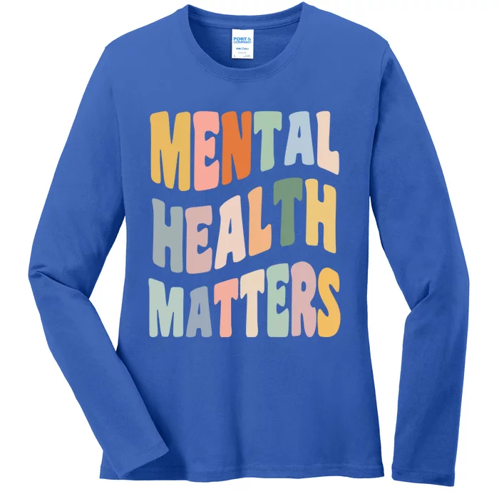 Cute Retro Tal Health Matters Tal Health Awareness Gift Ladies Long Sleeve Shirt