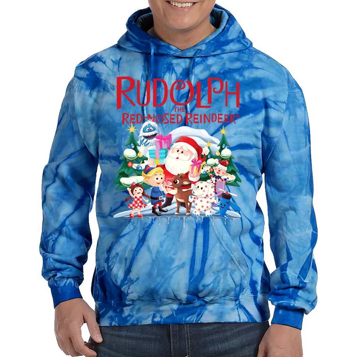 Cute Rudolph The Red Nosed Reindeer Christmas Special Xmas Tie Dye Hoodie