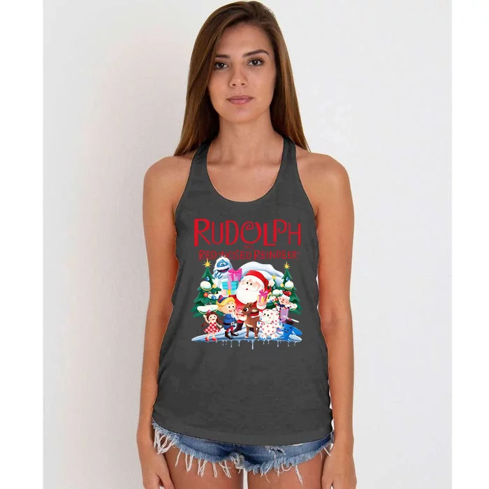 Cute Rudolph The Red Nosed Reindeer Christmas Special Xmas Women's Knotted Racerback Tank