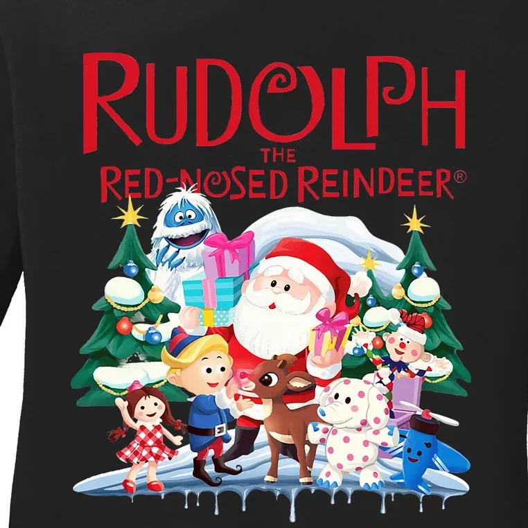 Cute Rudolph The Red Nosed Reindeer Christmas Special Xmas Ladies Long Sleeve Shirt