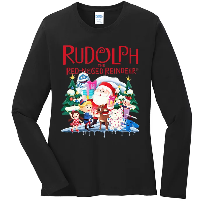 Cute Rudolph The Red Nosed Reindeer Christmas Special Xmas Ladies Long Sleeve Shirt