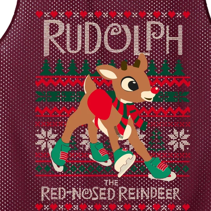 Cute Rudolph The Red Nosed Reindeer Christmas Special Xmas Mesh Reversible Basketball Jersey Tank