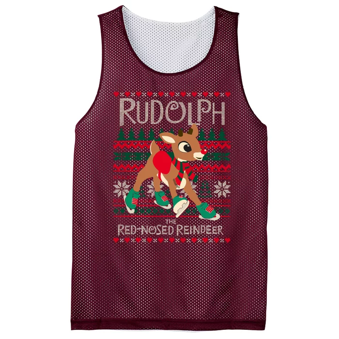 Cute Rudolph The Red Nosed Reindeer Christmas Special Xmas Mesh Reversible Basketball Jersey Tank