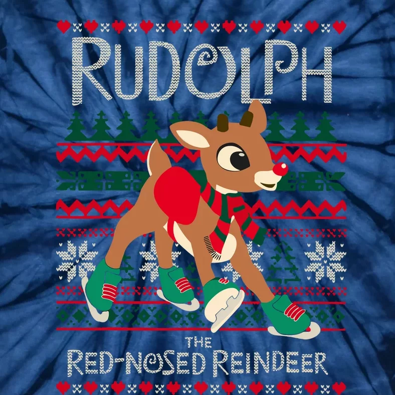 Cute Rudolph The Red Nosed Reindeer Christmas Special Xmas Tie-Dye T-Shirt