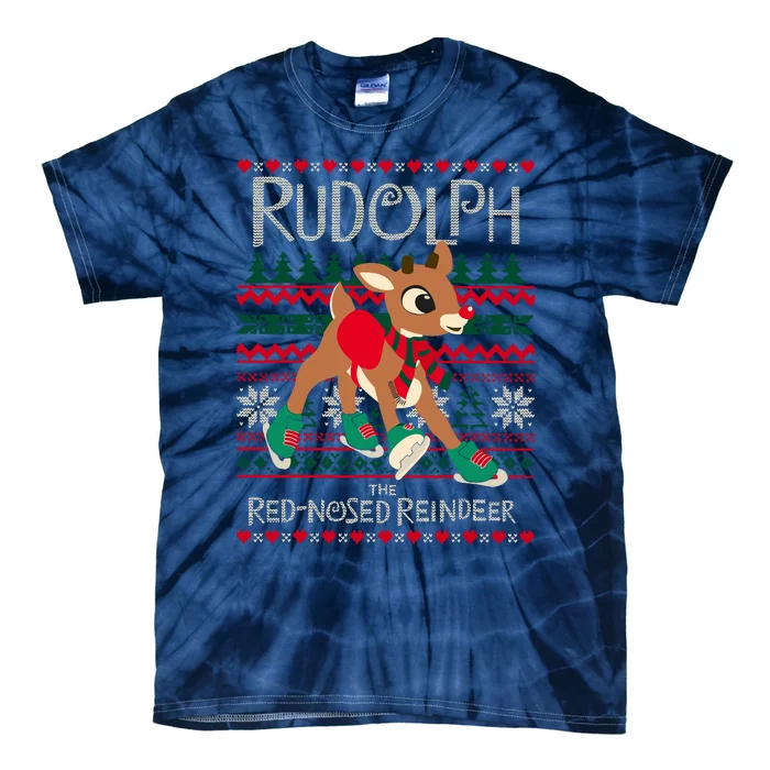 Cute Rudolph The Red Nosed Reindeer Christmas Special Xmas Tie-Dye T-Shirt