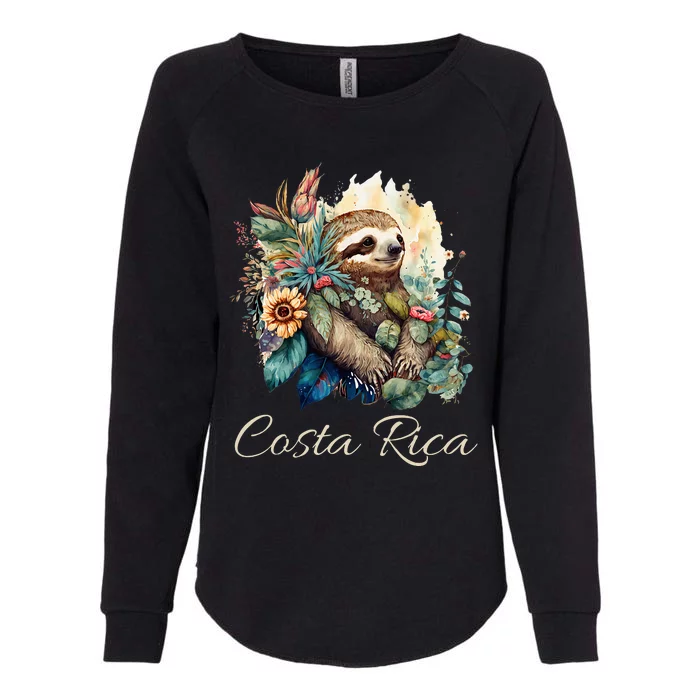 Costa Rica Tropical Sloth Womens California Wash Sweatshirt