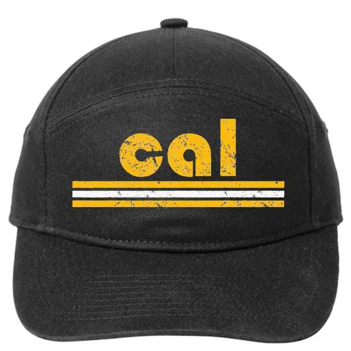 Cal Retro Three Stripe Vintage California Throwback 7-Panel Snapback Hat