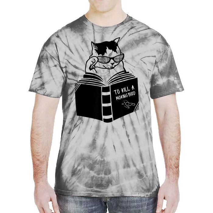 Cat Reading To Kill A Mockingbird Funny Tie-Dye T-Shirt