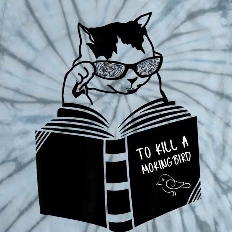 Cat Reading To Kill A Mockingbird Funny Tie-Dye T-Shirt