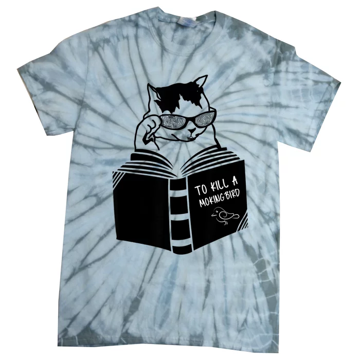 Cat Reading To Kill A Mockingbird Funny Tie-Dye T-Shirt