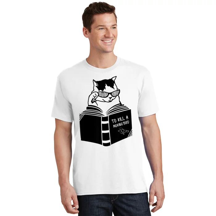 Cat Reading To Kill A Mockingbird Funny T-Shirt