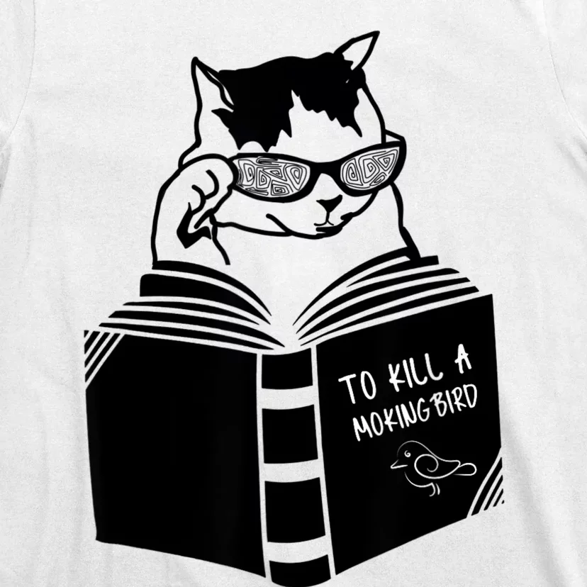 Cat Reading To Kill A Mockingbird Funny T-Shirt