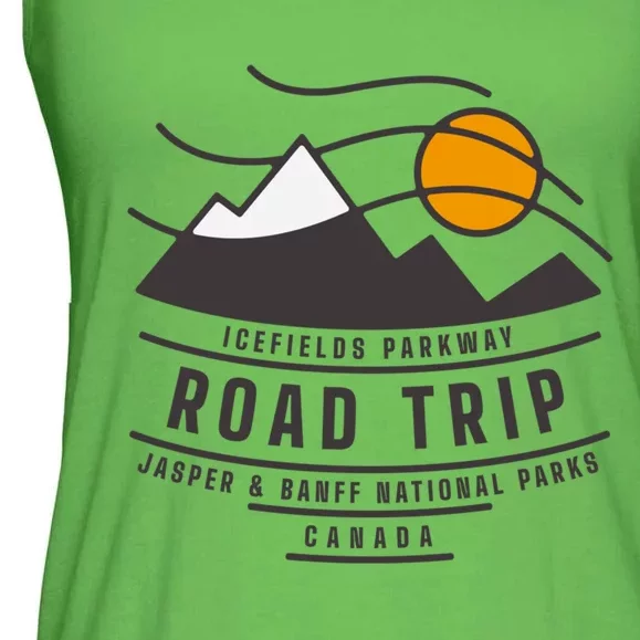 Canada Road Trip Japer And Banff National Parks Icefields Pkwy Cute Gift Ladies Essential Flowy Tank