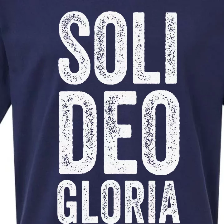 Christian Reformed Theology Soli Deo Gloria Jesus Sueded Cloud Jersey T-Shirt