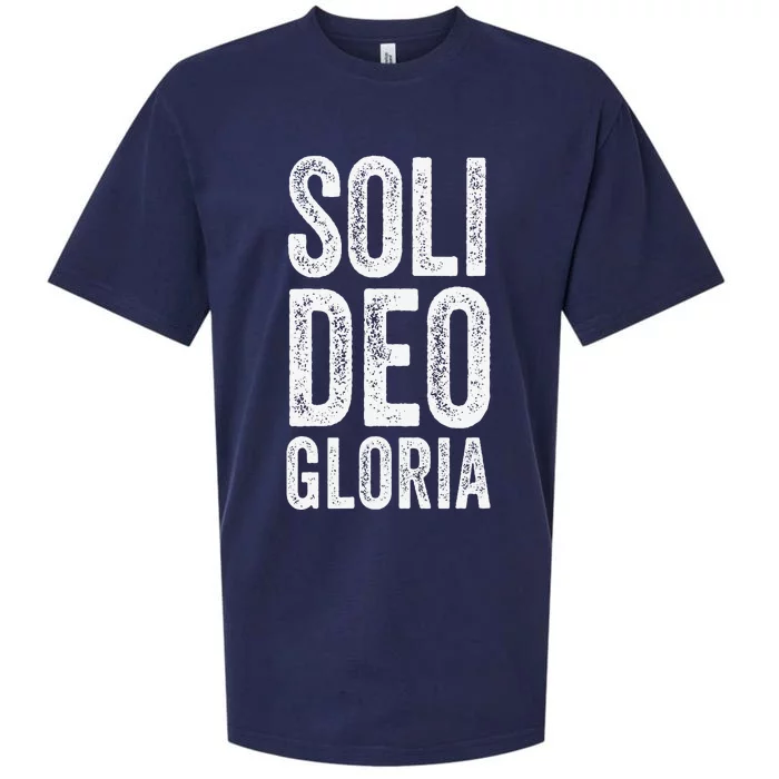 Christian Reformed Theology Soli Deo Gloria Jesus Sueded Cloud Jersey T-Shirt