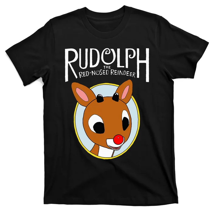 Cute Rudolph The Red Nosed Reindeer Christmas Tree T-Shirt