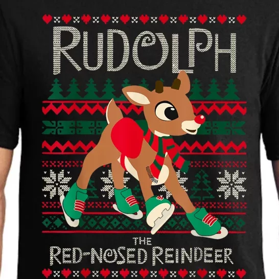 Cute Rudolph The Red Nosed Reindeer Christmas Special Xmas Pajama Set