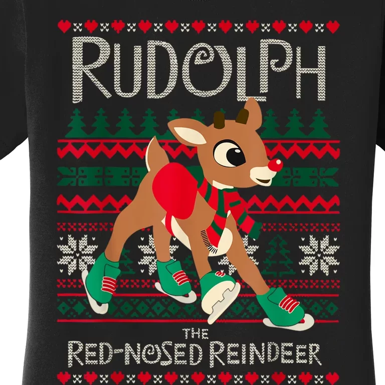 Cute Rudolph The Red Nosed Reindeer Christmas Special Xmas Women's T-Shirt