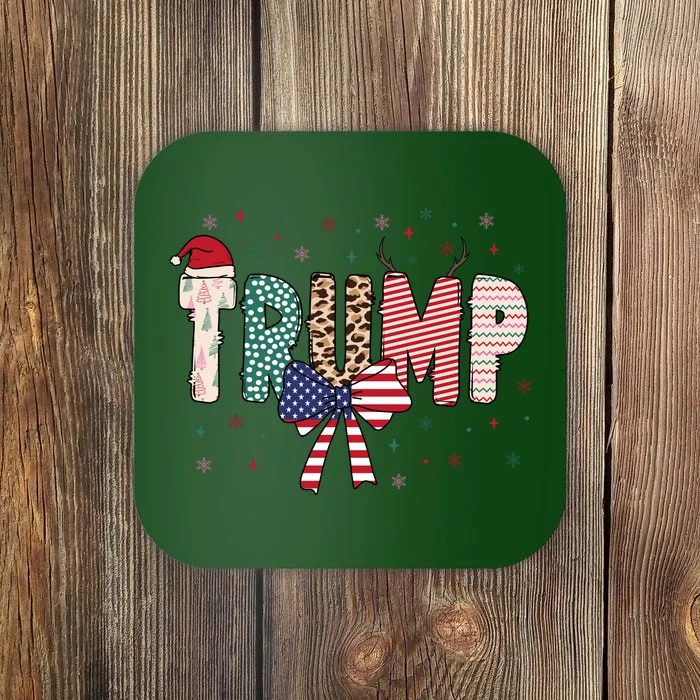 Christmas Retro Trump 2024 Coaster