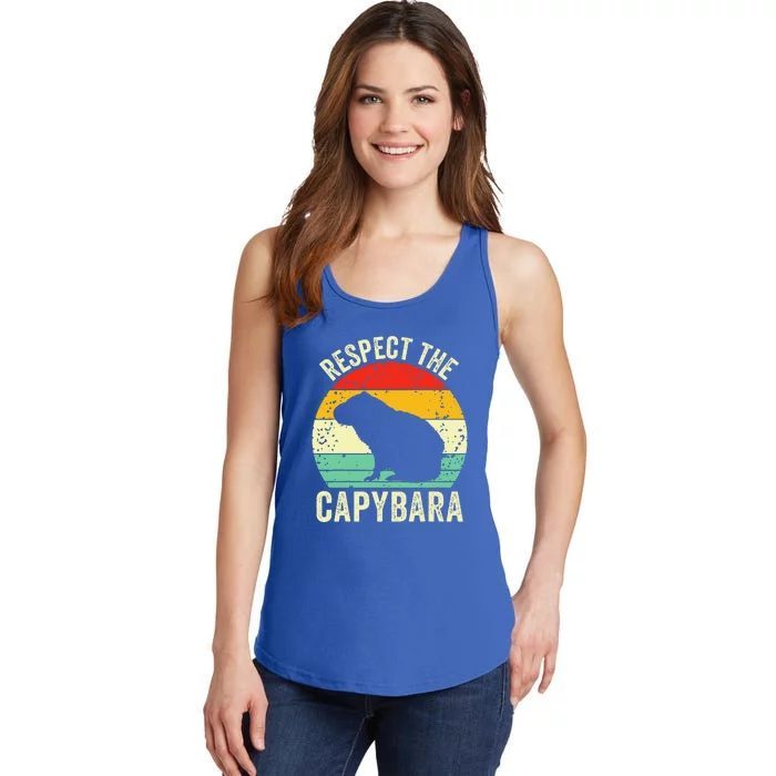 Capybaras Respect The Capybara Cavy Rodent Lover Ladies Essential Tank