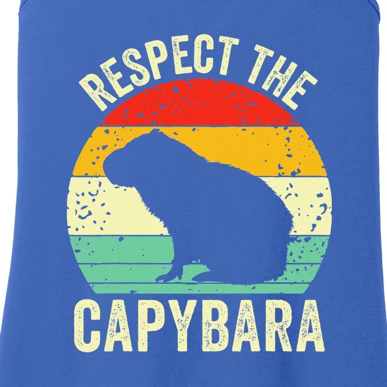 Capybaras Respect The Capybara Cavy Rodent Lover Ladies Essential Tank