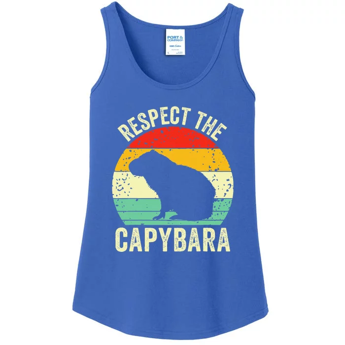 Capybaras Respect The Capybara Cavy Rodent Lover Ladies Essential Tank