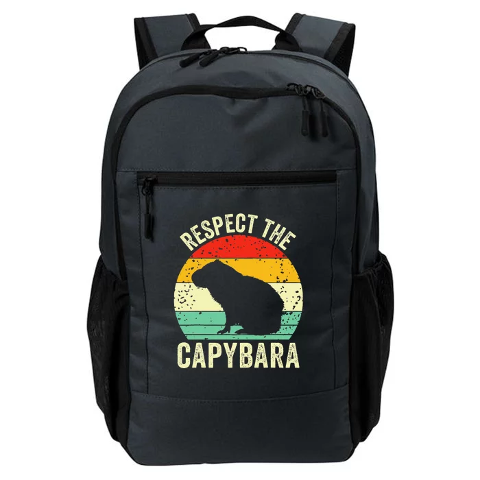 Capybaras Respect The Capybara Cavy Rodent Lover Daily Commute Backpack