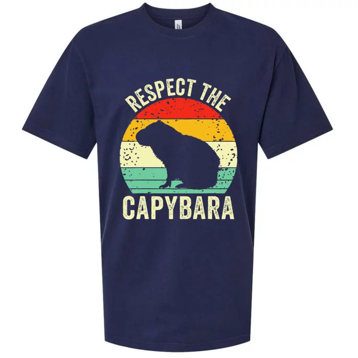 Capybaras Respect The Capybara Cavy Rodent Lover Sueded Cloud Jersey T-Shirt