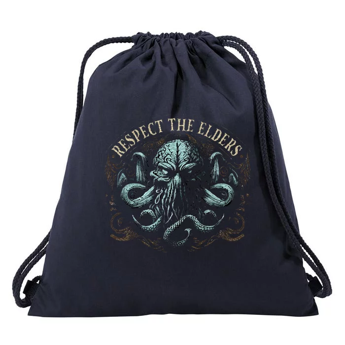 Cthulhu Respect The Elders Drawstring Bag