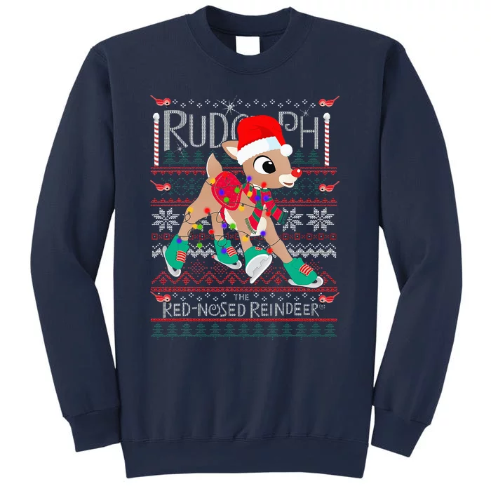 Cute Rudolph The Red Nosed Reindeer Christmas Tree Sweatshirt