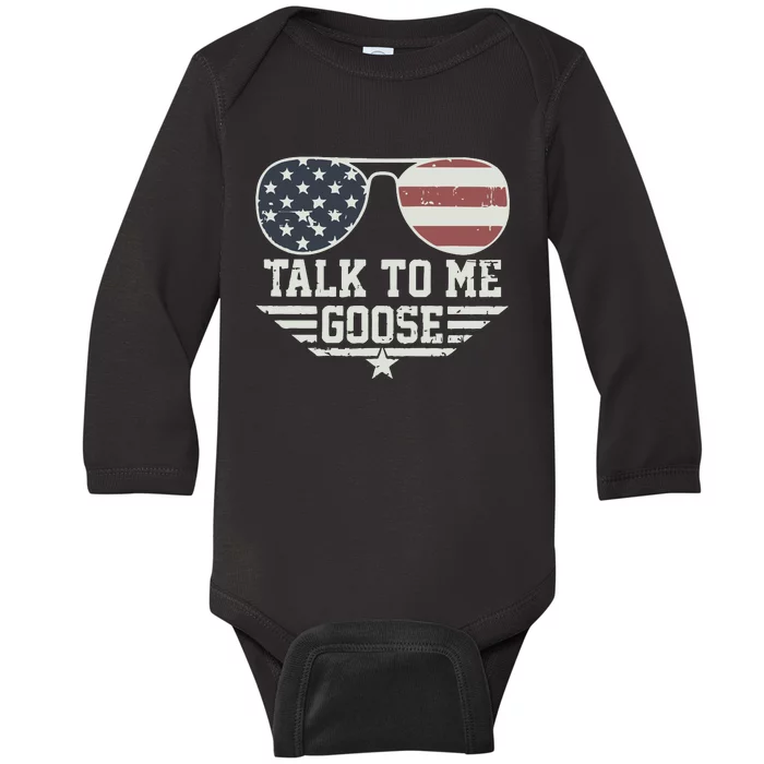 Cool Retro Talk To Me Goose Gift Baby Long Sleeve Bodysuit