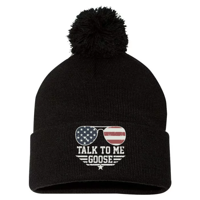 Cool Retro Talk To Me Goose Gift Pom Pom 12in Knit Beanie