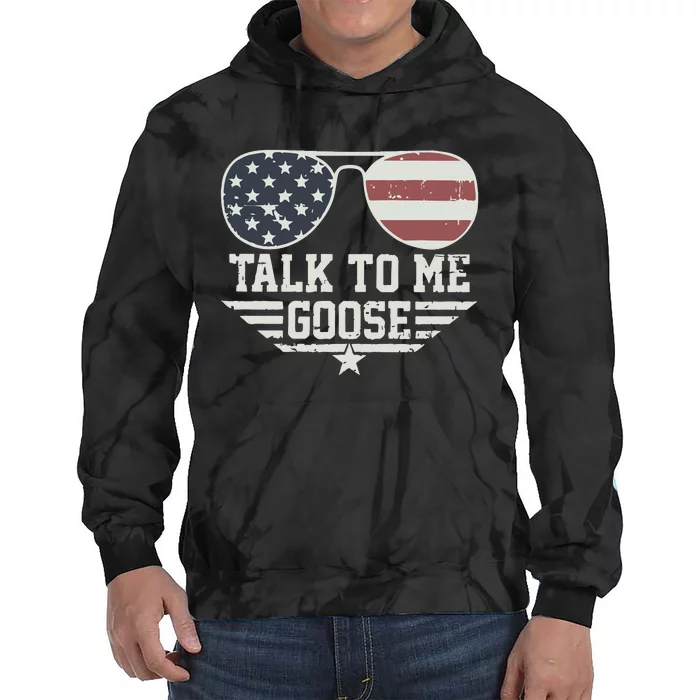 Cool Retro Talk To Me Goose Gift Tie Dye Hoodie