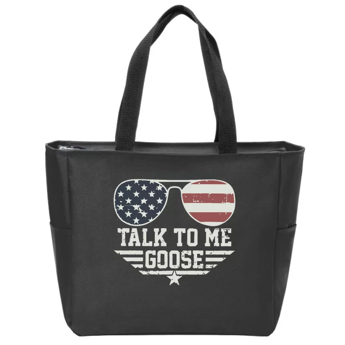 Cool Retro Talk To Me Goose Gift Zip Tote Bag