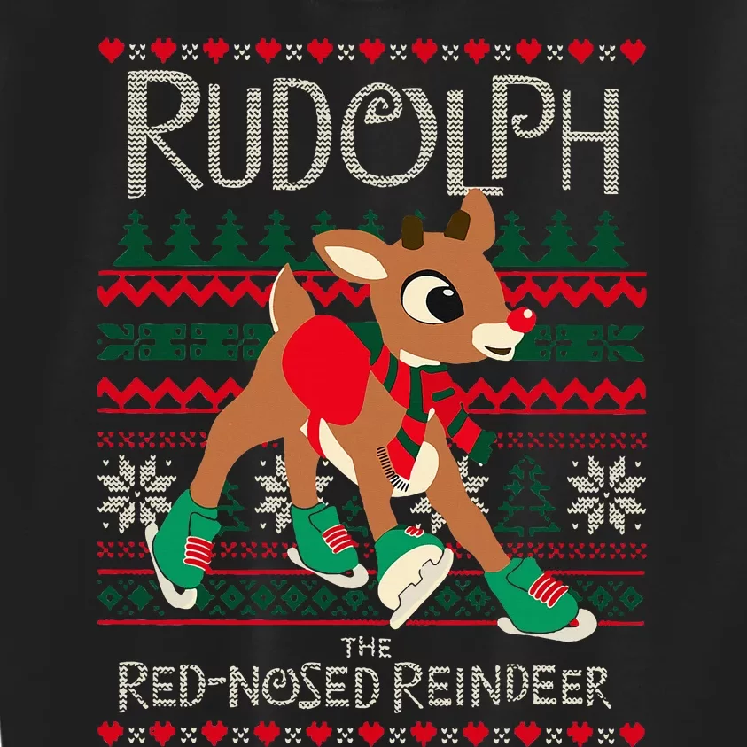 Cute Rudolph The Red Nosed Reindeer Christmas Kids Sweatshirt