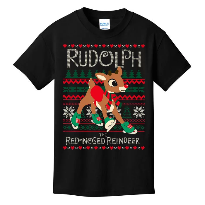 Cute Rudolph The Red Nosed Reindeer Christmas Kids T-Shirt