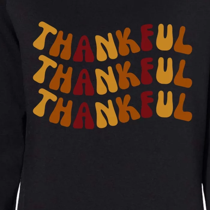 Cute Retro Thankful Vibes Cute Retro Thanksgiving Fall Gift Womens California Wash Sweatshirt