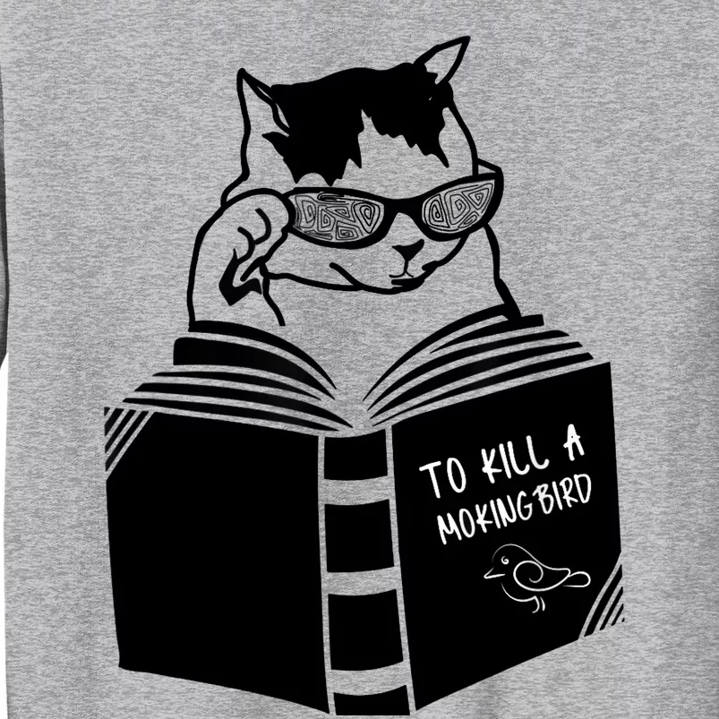 Cat Reading To Kill A Mockingbird Funny Tall Sweatshirt