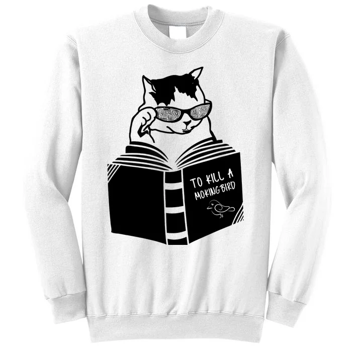 Cat Reading To Kill A Mockingbird Funny Sweatshirt