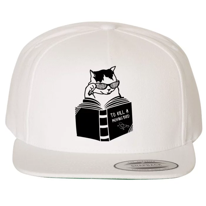 Cat Reading To Kill A Mockingbird Funny Wool Snapback Cap