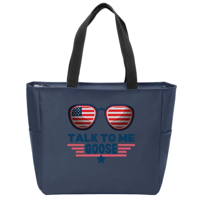 Cool Retro Talk To Me Goose Gift Zip Tote Bag