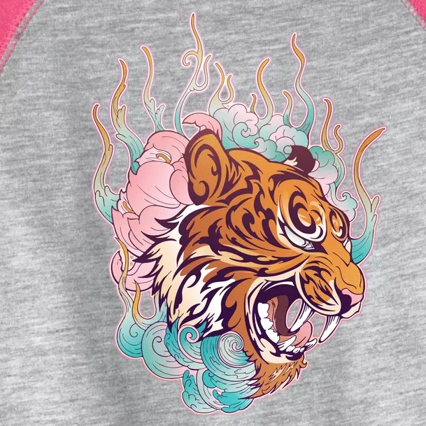 Cool Roaring Tiger Japanese Tattoo Toddler Fine Jersey T-Shirt