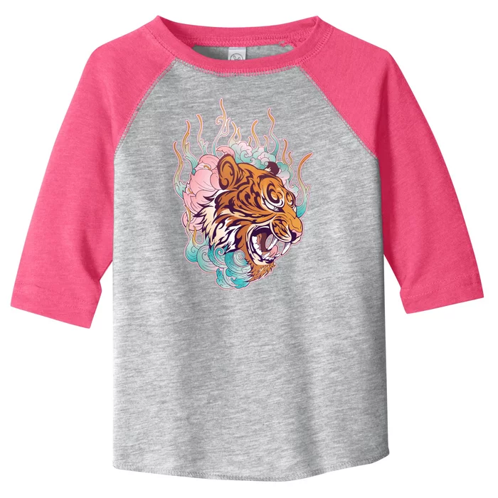 Cool Roaring Tiger Japanese Tattoo Toddler Fine Jersey T-Shirt