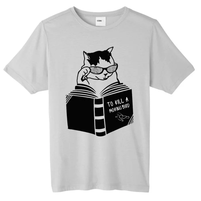 Cat Reading To Kill A Mockingbird Funny ChromaSoft Performance T-Shirt