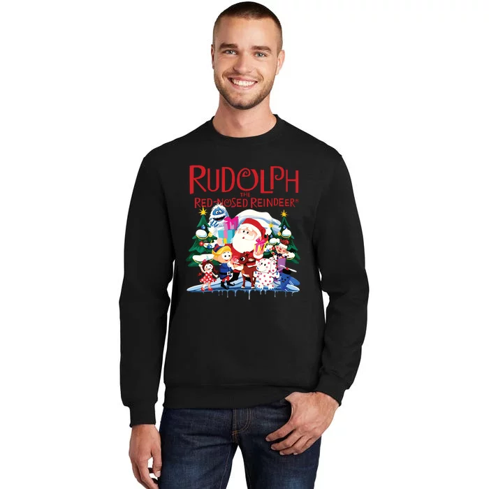 Cute Rudolph The Red Nosed Reindeer Christmas Special Xmas Vneck Tall Sweatshirt