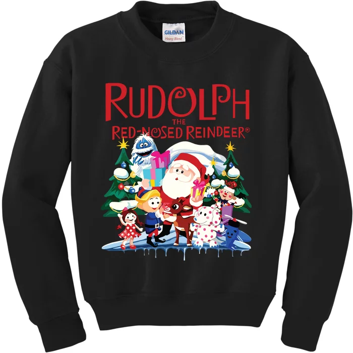 Cute Rudolph The Red Nosed Reindeer Christmas Special Xmas Vneck Kids Sweatshirt