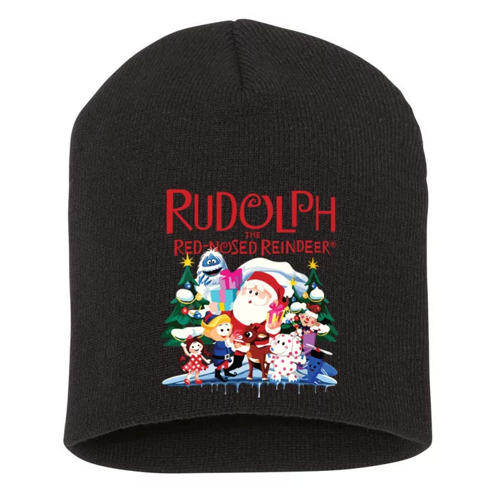 Cute Rudolph The Red Nosed Reindeer Christmas Special Xmas Vneck Short Acrylic Beanie