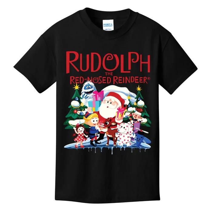 Cute Rudolph The Red Nosed Reindeer Christmas Special Xmas Vneck Kids T-Shirt