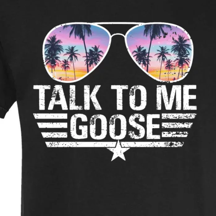 Cool Retro Talk To Me Goose Sunglasses Garment-Dyed Heavyweight T-Shirt