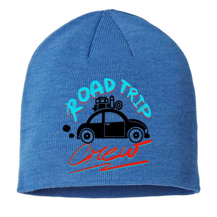 Cool Road Trip Crew Funny Summer Vacation Travel Fan Gift Meaningful Gift 8 1/2in Sustainable Knit Beanie